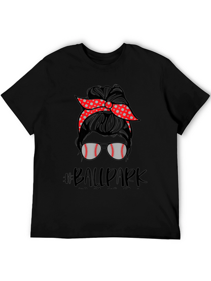 Baseball Mom Messy Bun T-Shirt