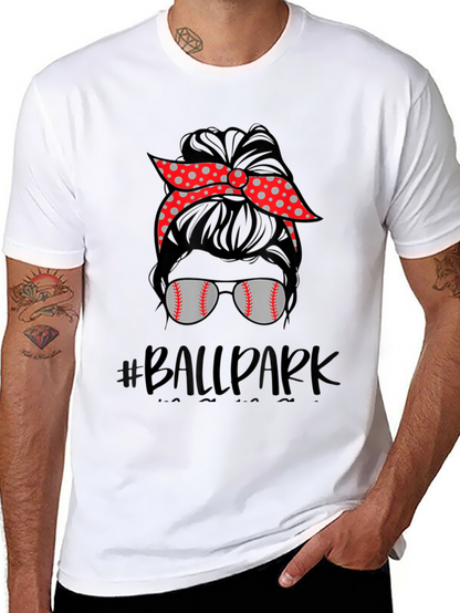Baseball Mom Messy Bun T-Shirt