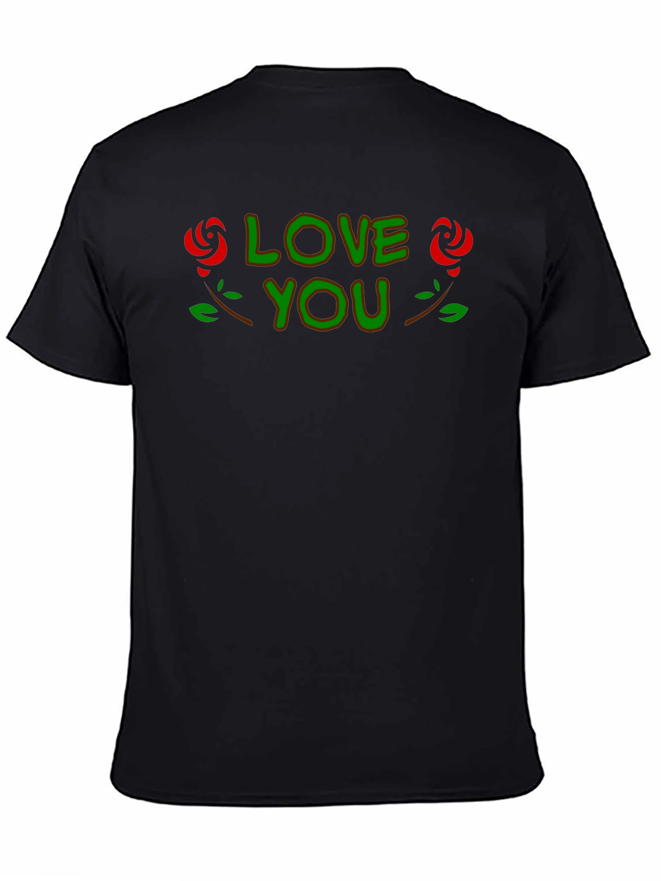Love You Graphic Tee - Rose Accent