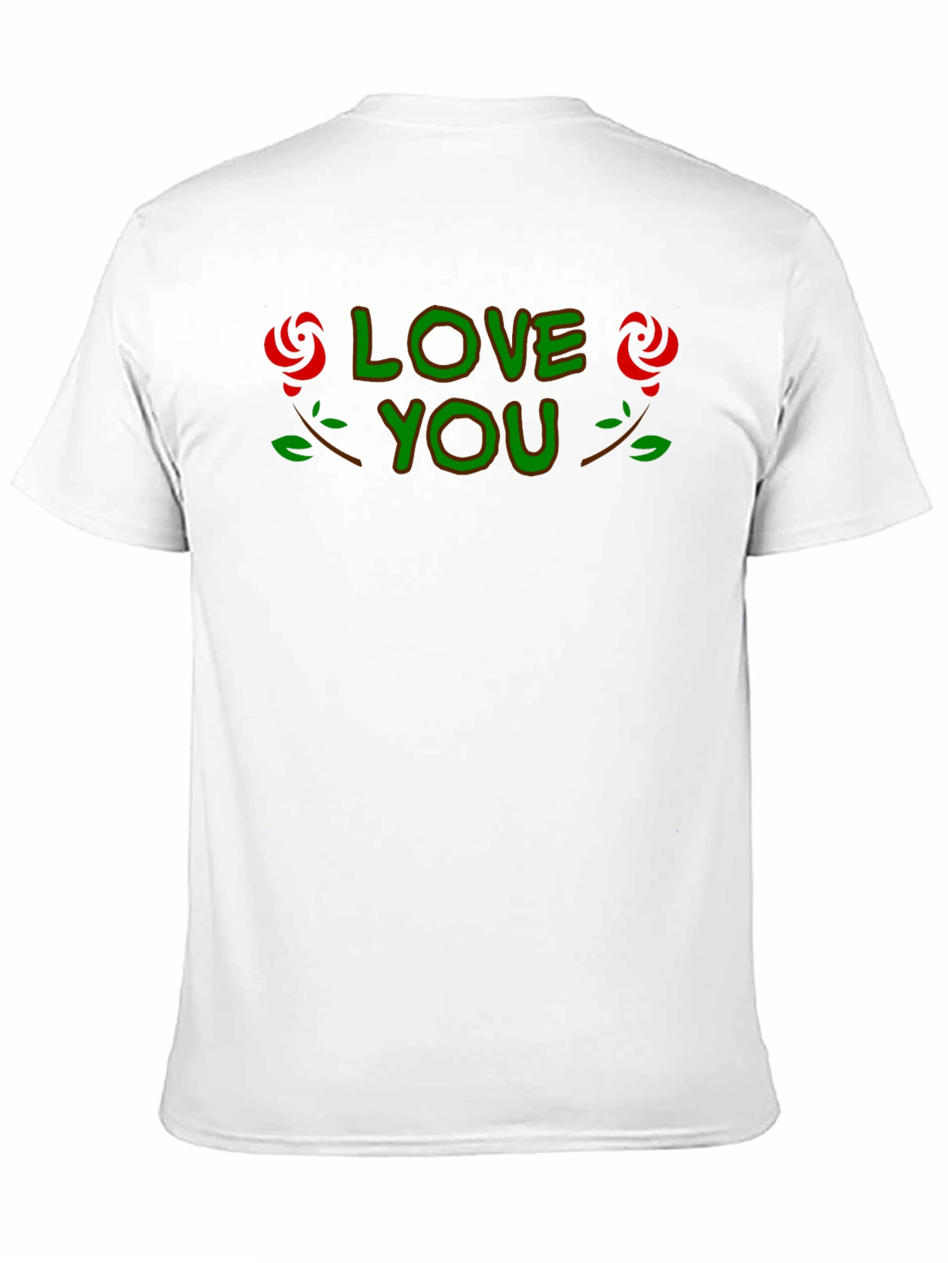 Love You Graphic Tee - Rose Accent