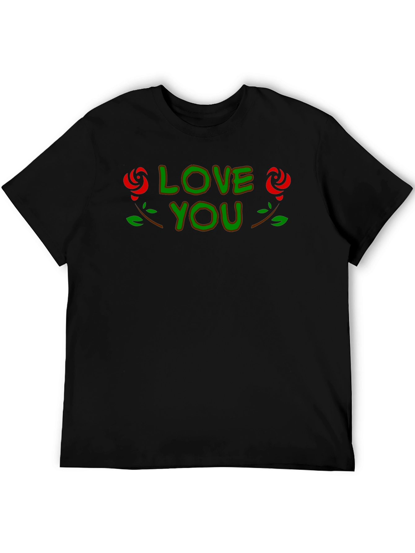 Love You Graphic Tee - Rose Accent
