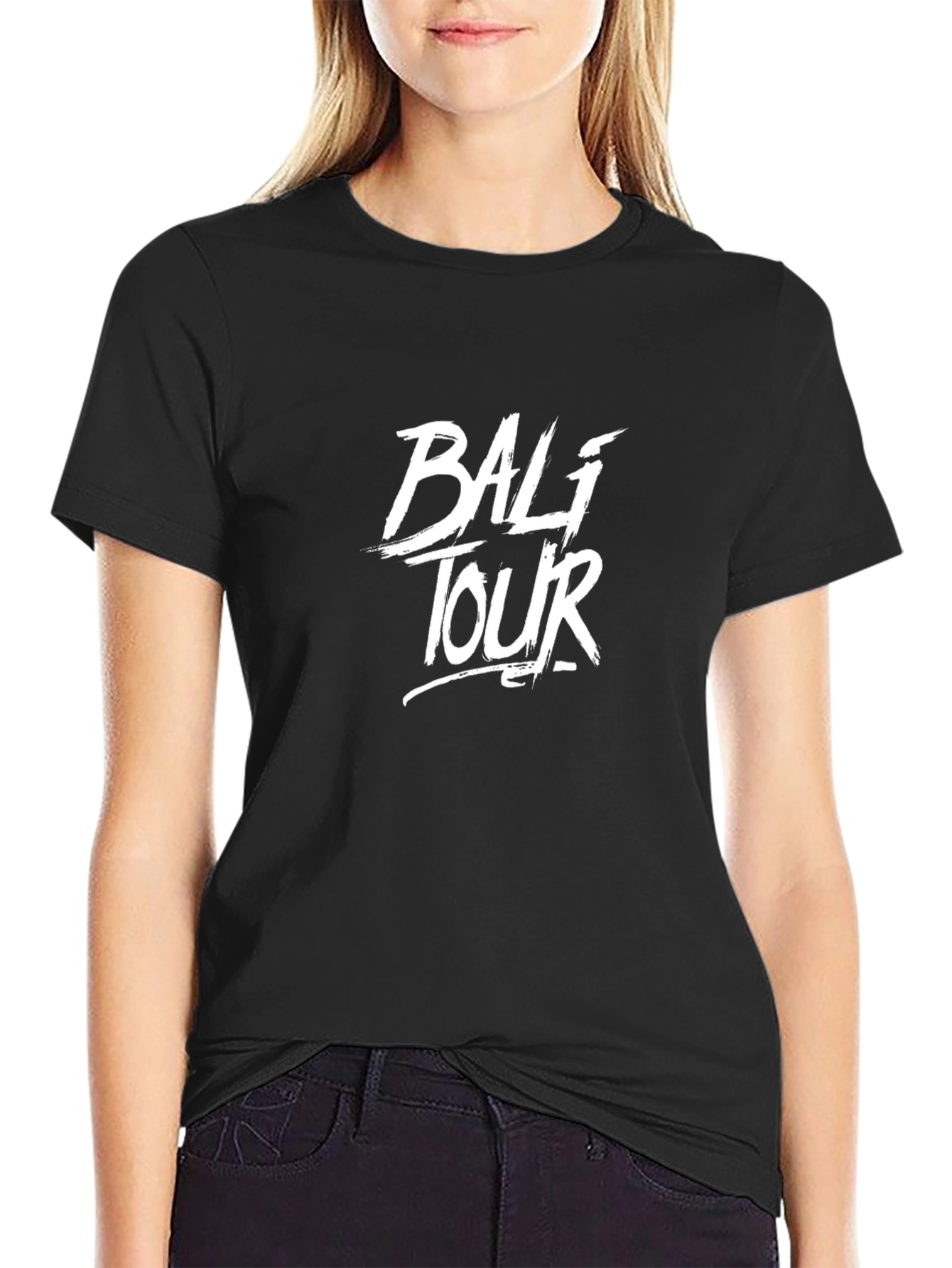 Bali Tour Graphic Tee - Black Cotton T-Shirt