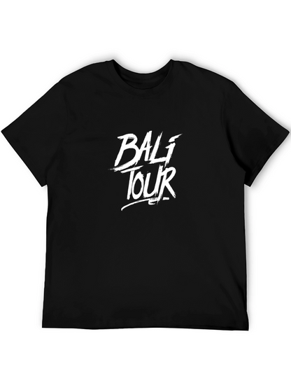 Bali Tour Graphic Tee - Black Cotton T-Shirt