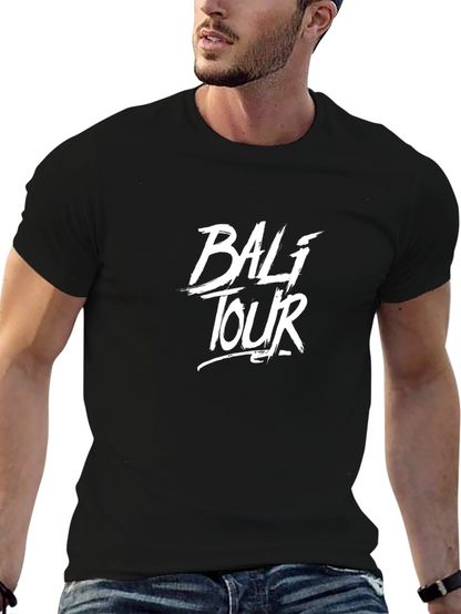 Bali Tour Graphic Tee - Black Cotton T-Shirt