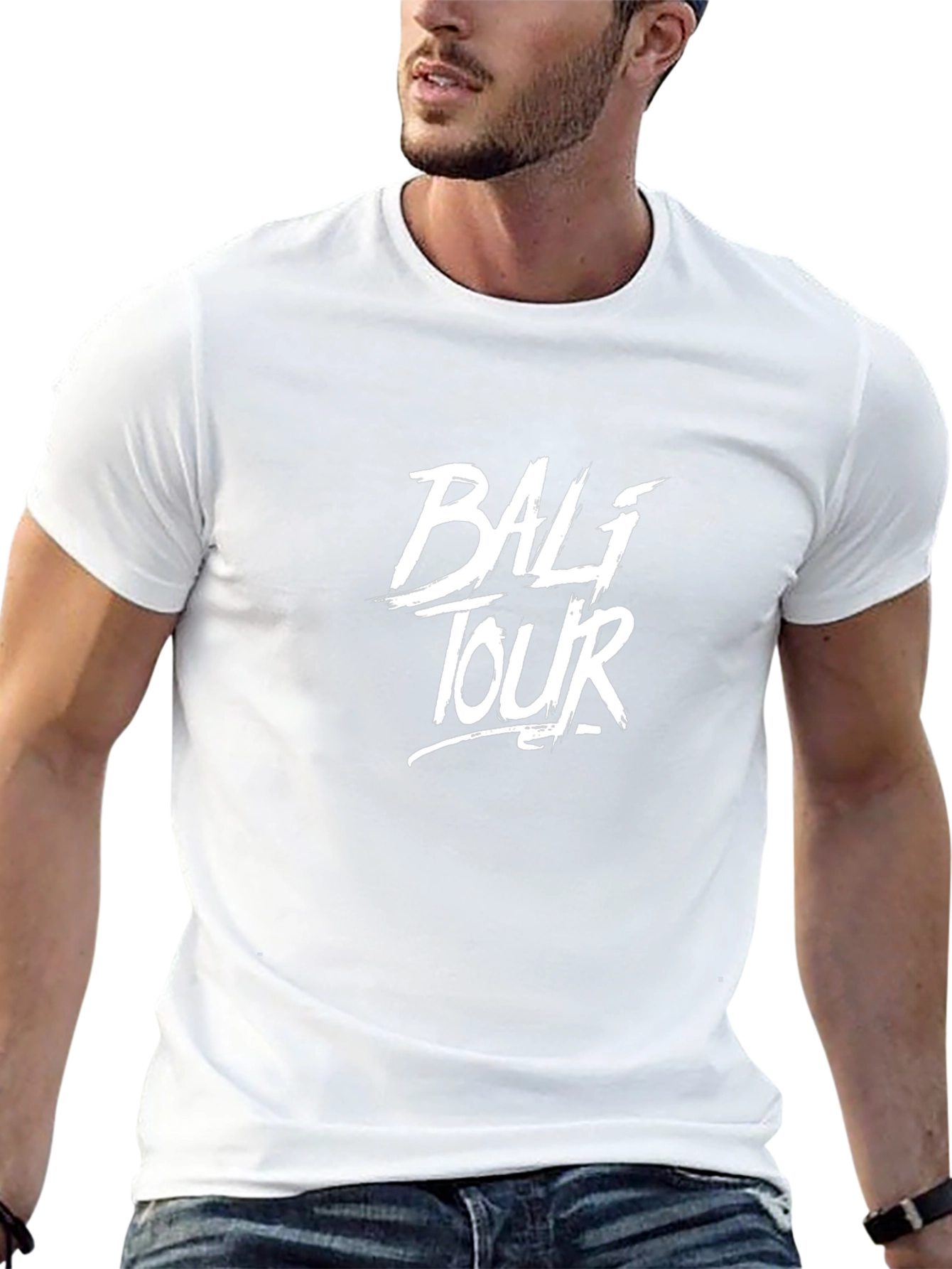 Bali Tour Graphic Tee - Black Cotton T-Shirt
