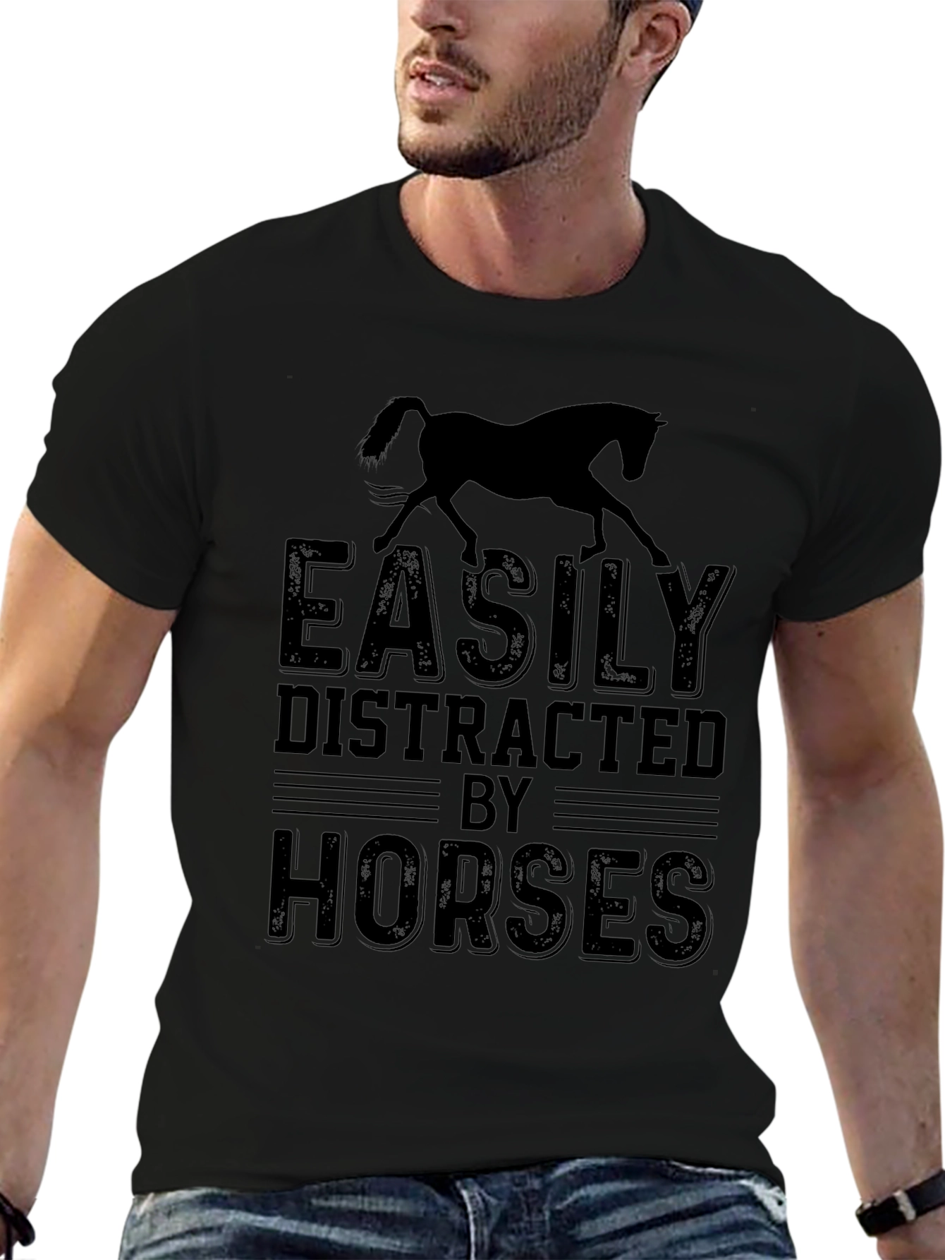 Easily Distracted By Horses Graphic Tee