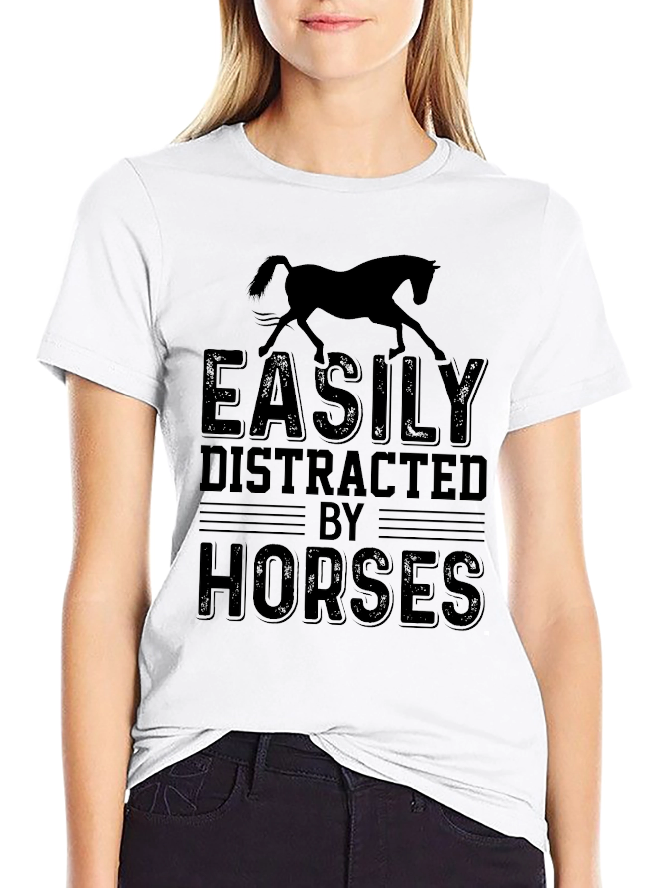 Easily Distracted By Horses Graphic Tee