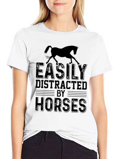 Easily Distracted By Horses Graphic Tee