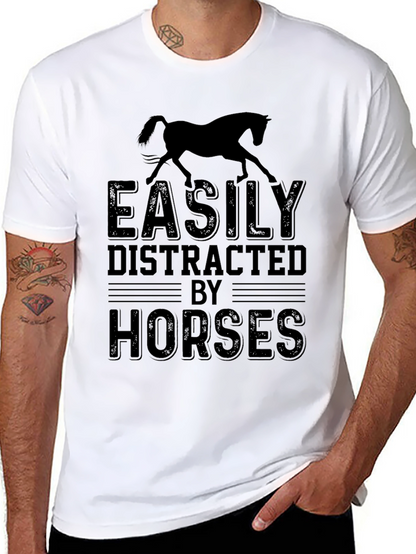 Easily Distracted By Horses Graphic Tee