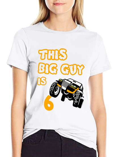 Birthday Boy 6 T-shirt Monster Truck Black