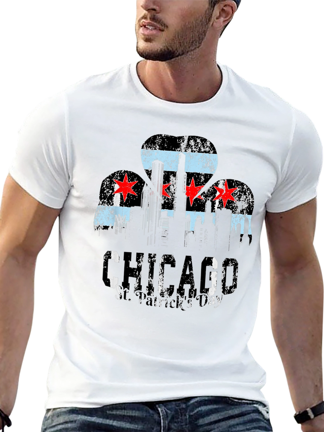Chicago Skyline Black T-Shirt