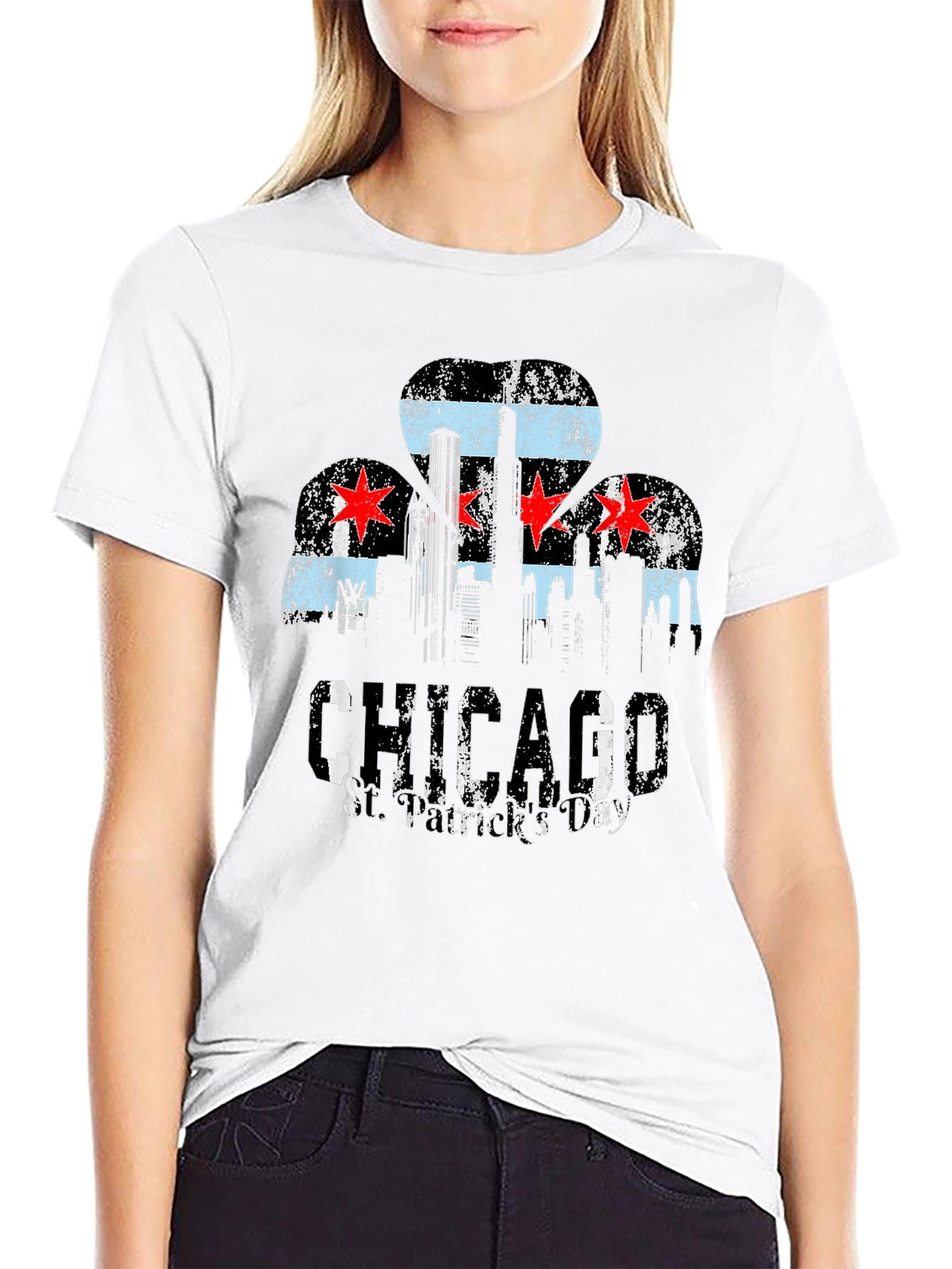 Chicago Skyline Black T-Shirt