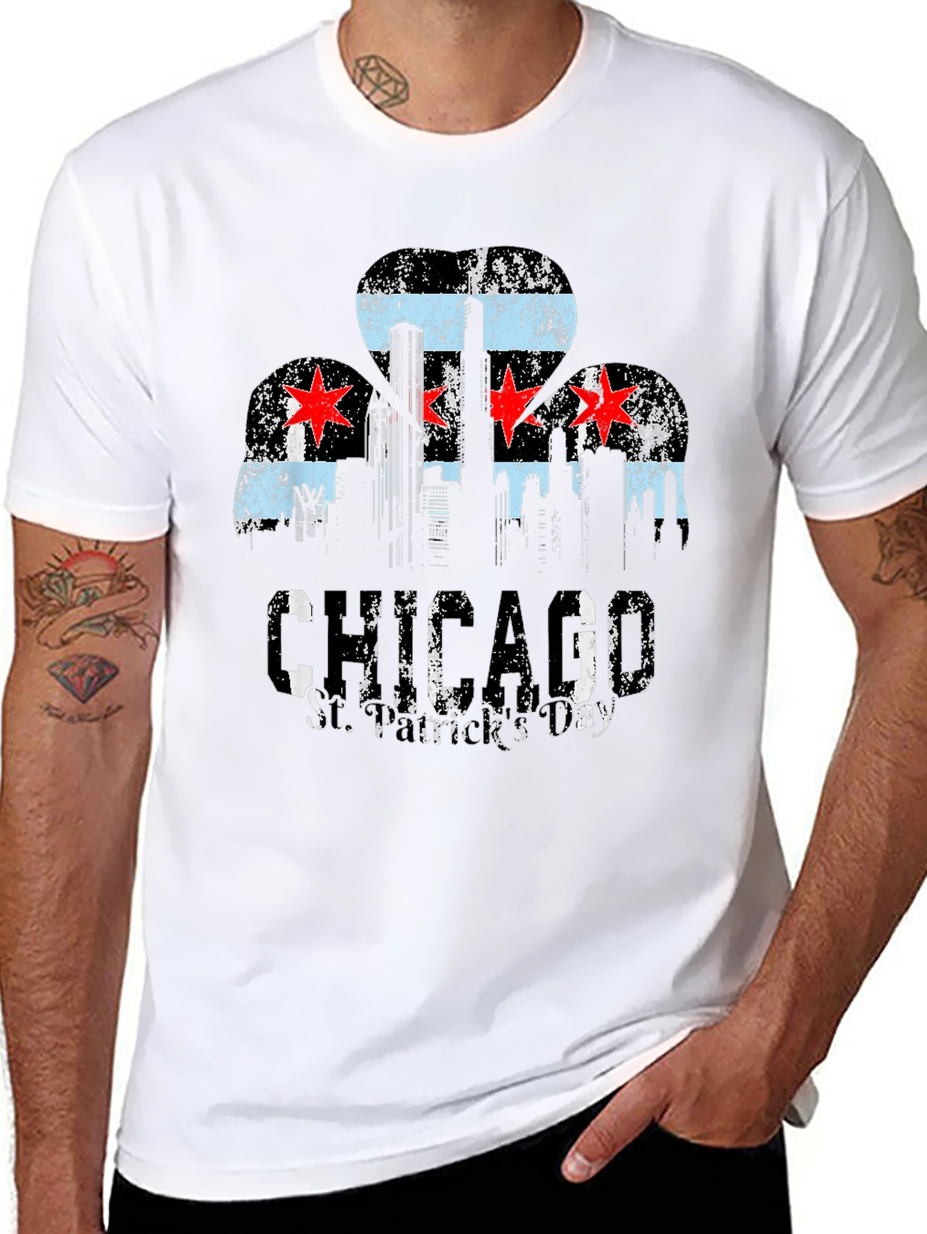 Chicago Skyline Black T-Shirt