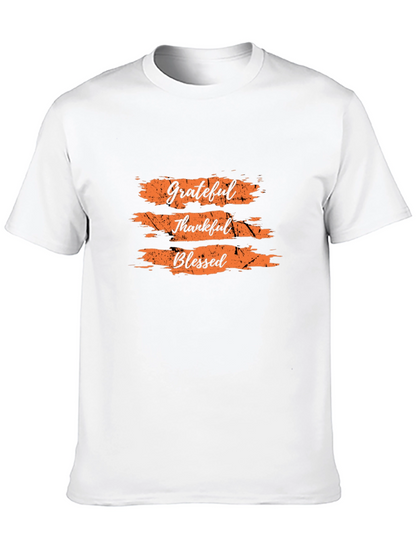 Grateful Thankful Blessed Black T-Shirt