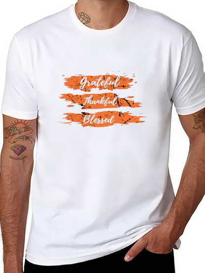 Grateful Thankful Blessed Black T-Shirt