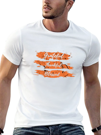 Grateful Thankful Blessed Black T-Shirt