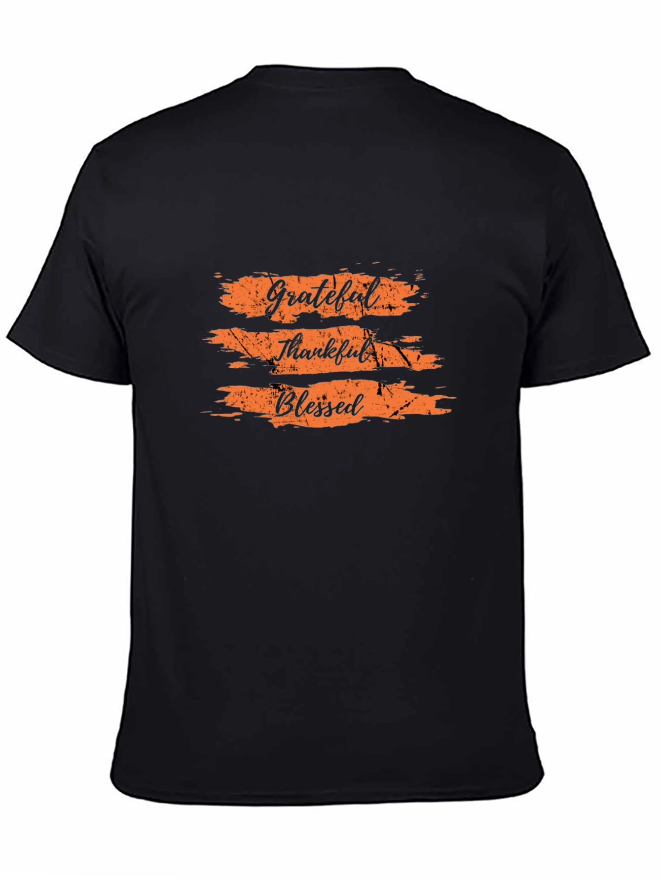 Grateful Thankful Blessed Black T-Shirt