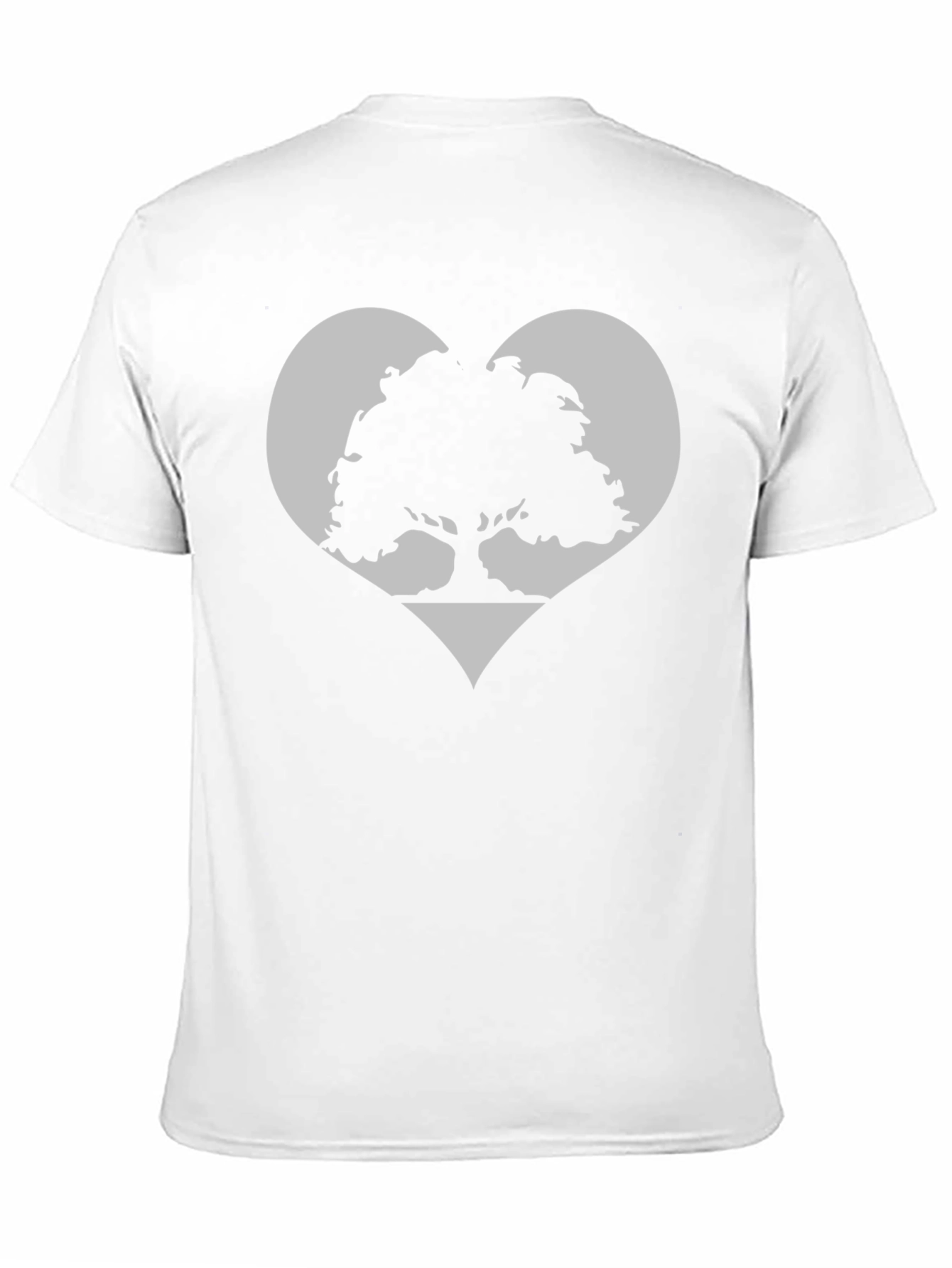 Tree Heart Graphic Tee - Black Cotton Casual Shirt