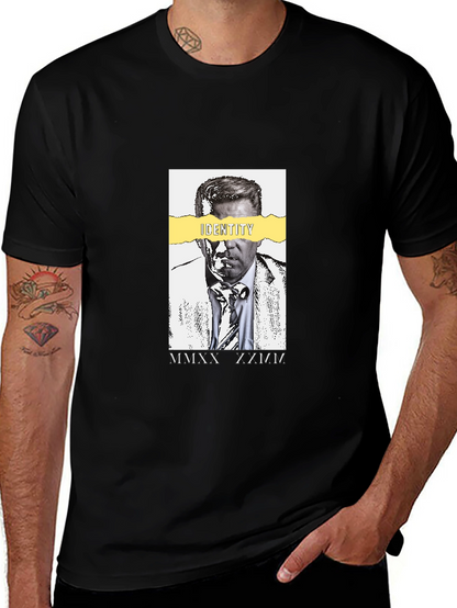 Identity Portrait Graphic T-Shirt - Black