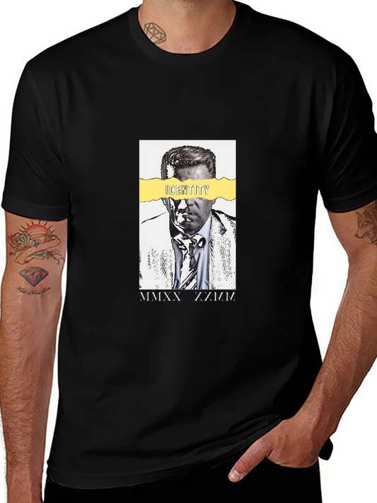 Identity Portrait Graphic T-Shirt - Black