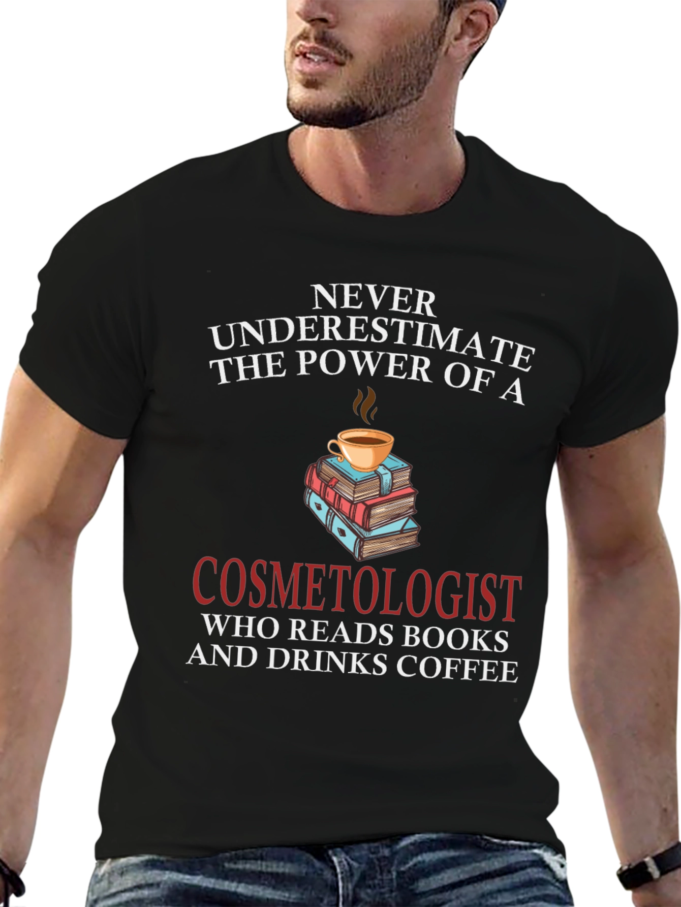 Cosmetologist Coffee & Books T-Shirt