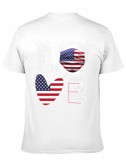 Patriotic LOVE Graphic T-Shirt