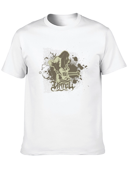 Cool Graphic Black T-Shirt - Rock Band Design