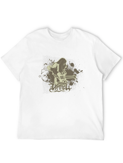 Cool Graphic Black T-Shirt - Rock Band Design