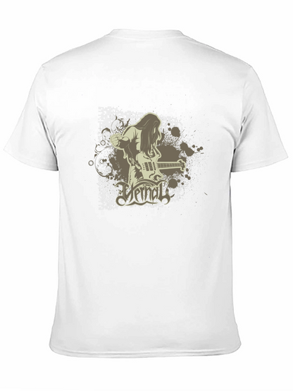 Cool Graphic Black T-Shirt - Rock Band Design