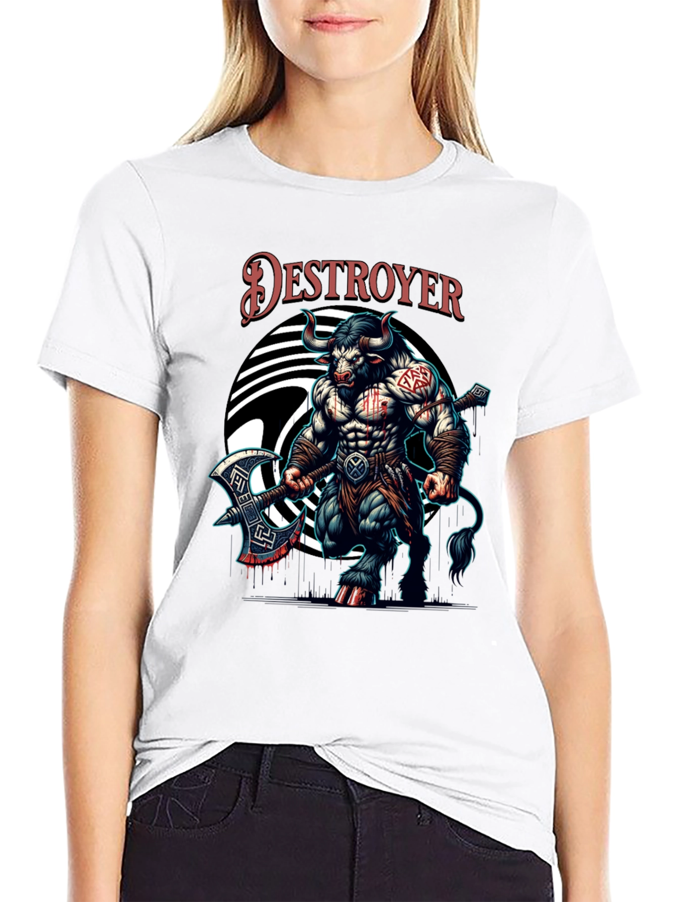 Destroyer Bull Graphic Tee - Bold & Unique Design