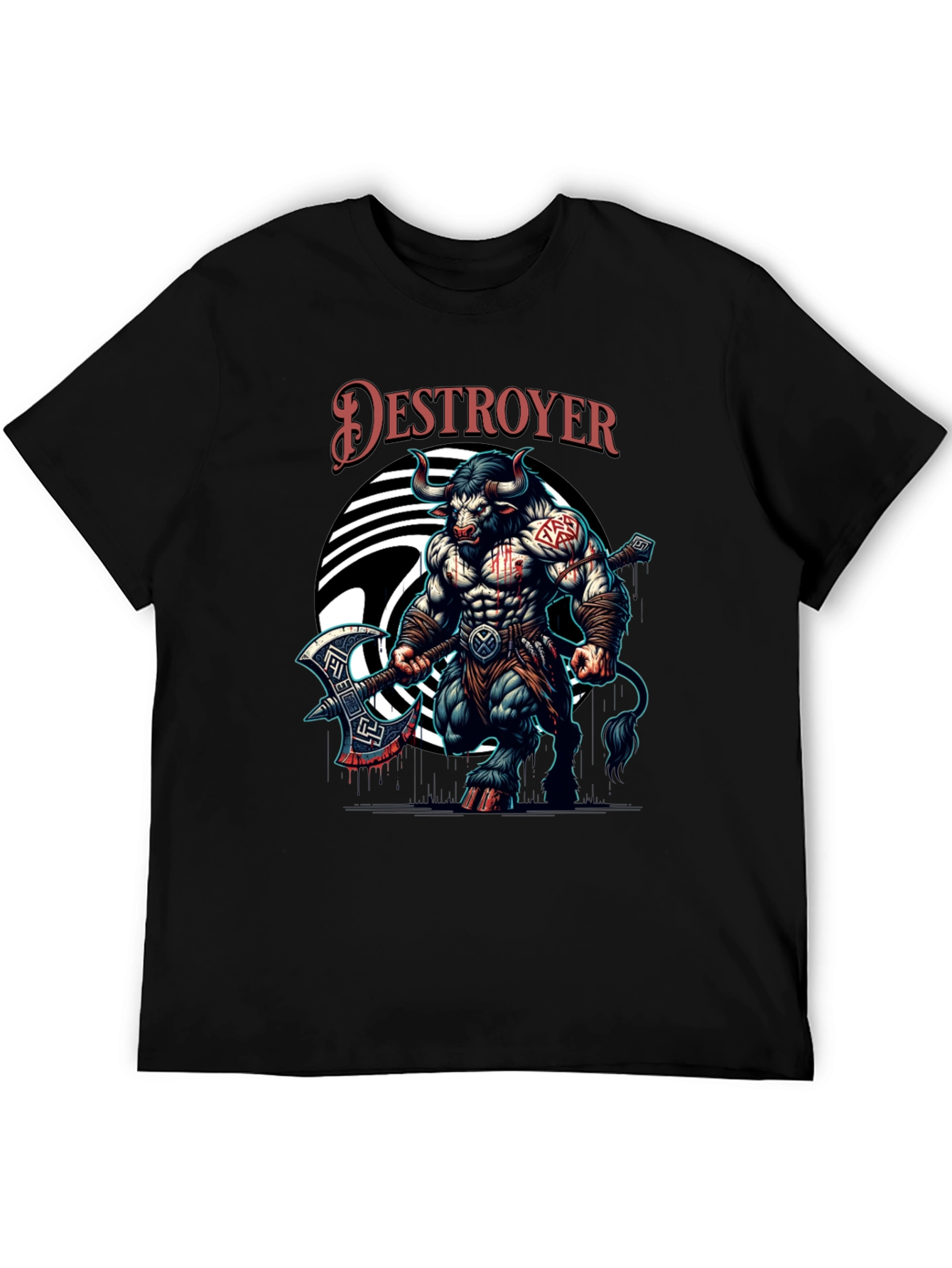 Destroyer Bull Graphic Tee - Bold & Unique Design