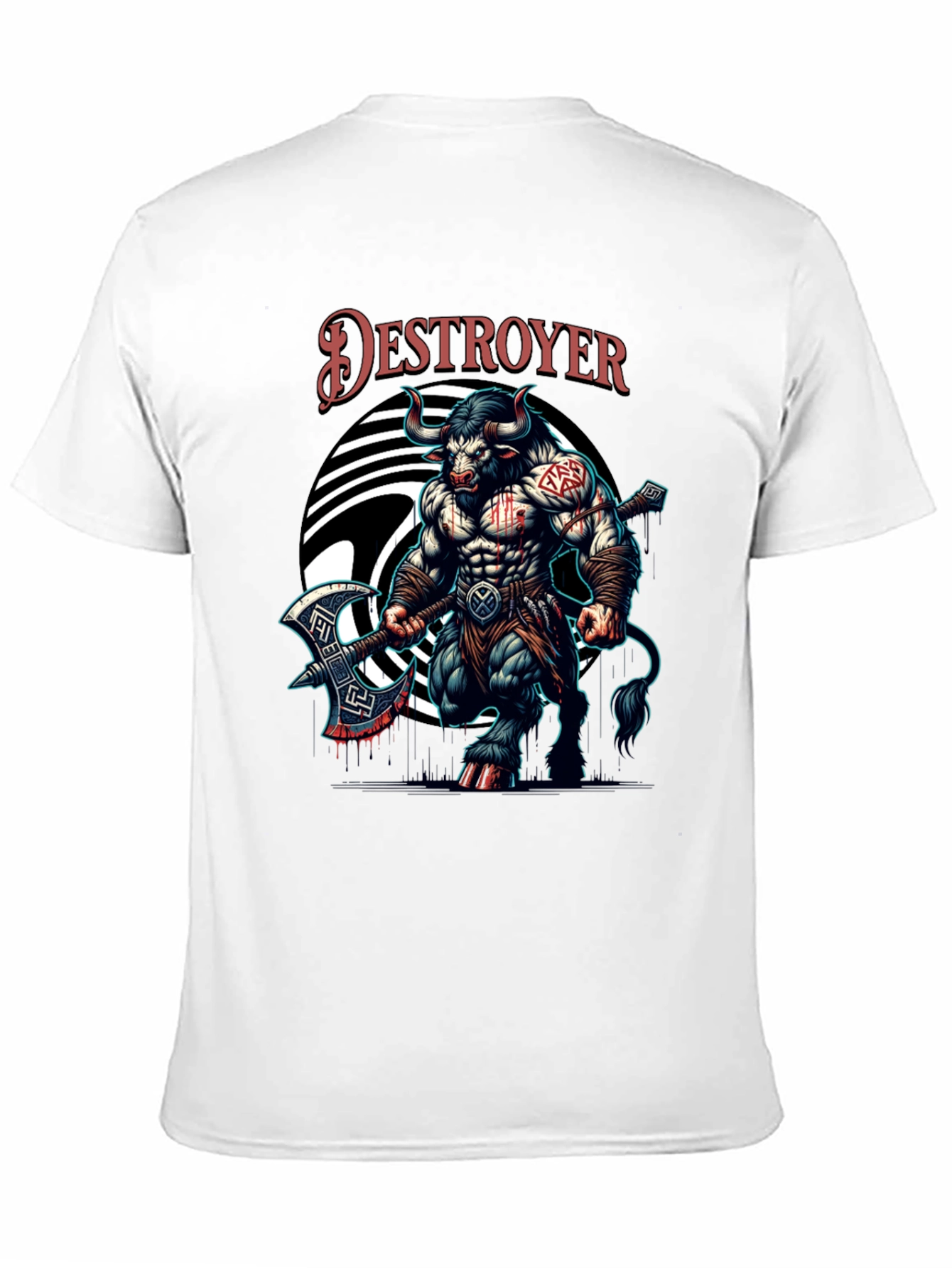 Destroyer Bull Graphic Tee - Bold & Unique Design