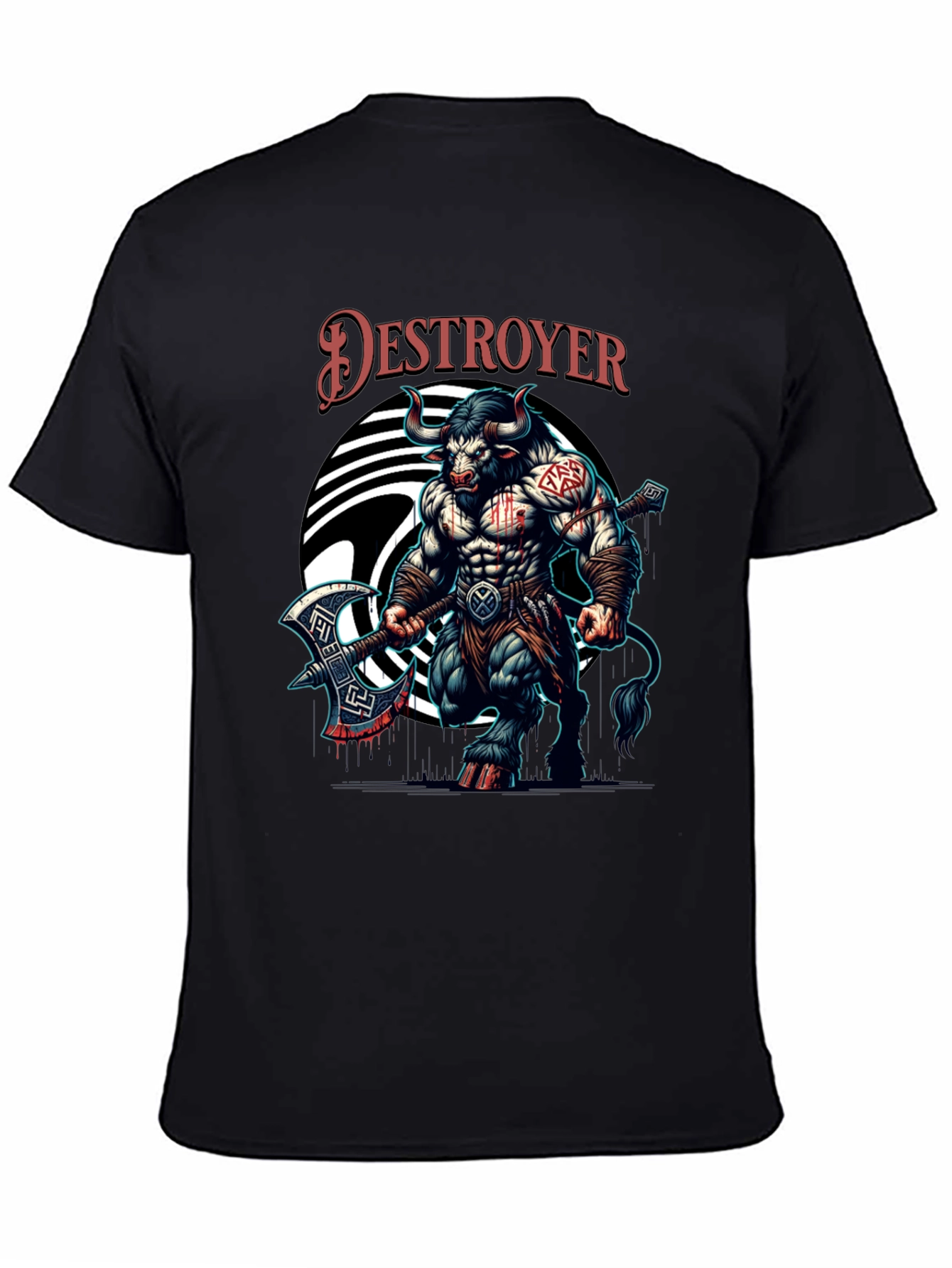Destroyer Bull Graphic Tee - Bold & Unique Design