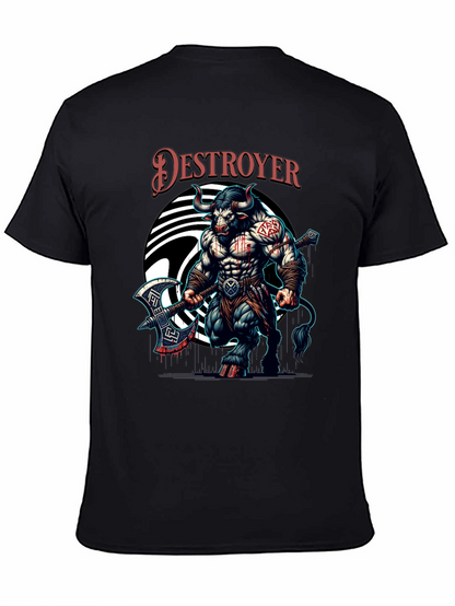 Destroyer Bull Graphic Tee - Bold & Unique Design