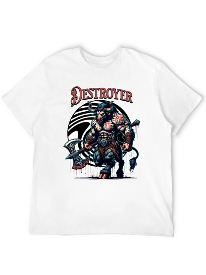 Destroyer Bull Graphic Tee - Bold & Unique Design