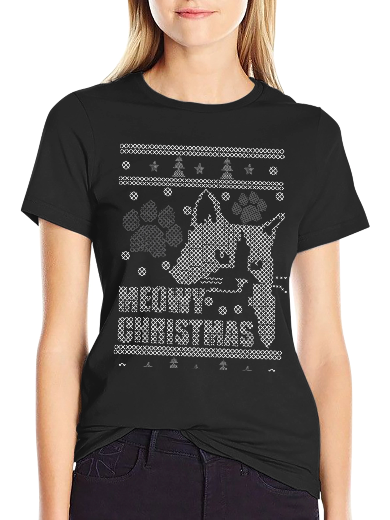 Ugly Christmas Sweater Dog Lover T-Shirt