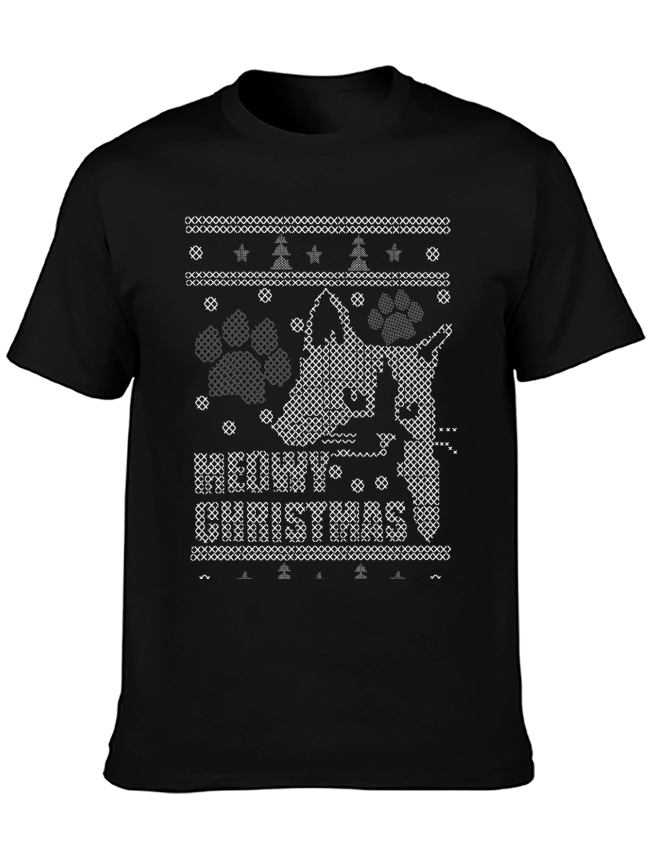 Ugly Christmas Sweater Dog Lover T-Shirt