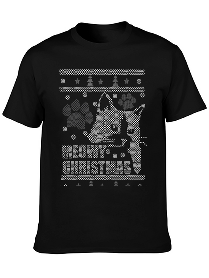Ugly Christmas Sweater Dog Lover T-Shirt