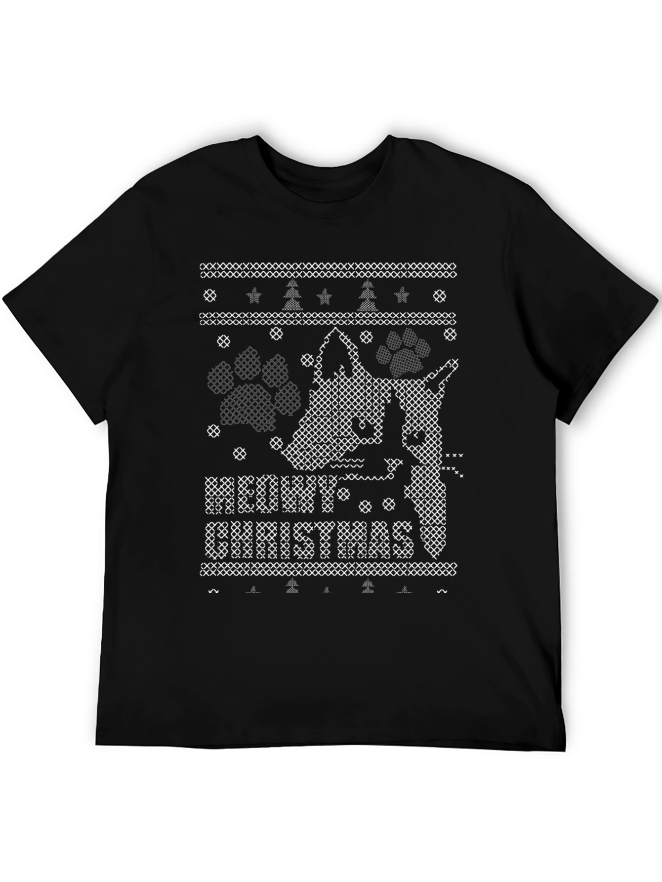 Ugly Christmas Sweater Dog Lover T-Shirt