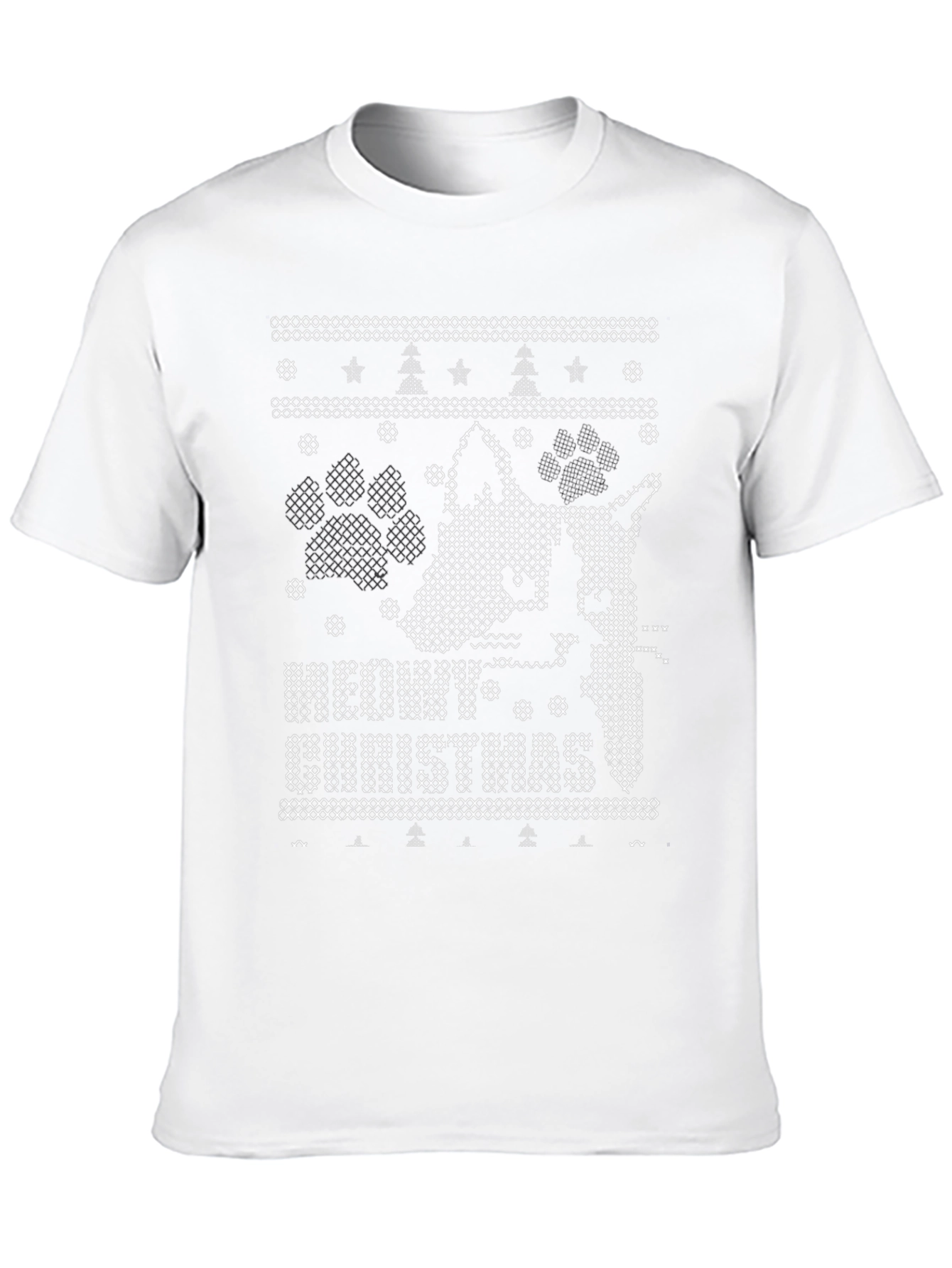 Ugly Christmas Sweater Dog Lover T-Shirt