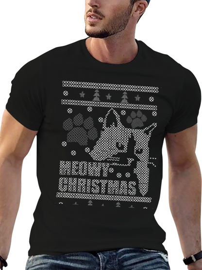 Ugly Christmas Sweater Dog Lover T-Shirt