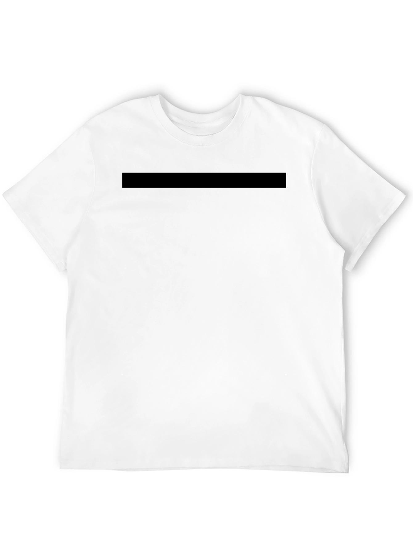 Mens Solid Black Crew Neck T-Shirt