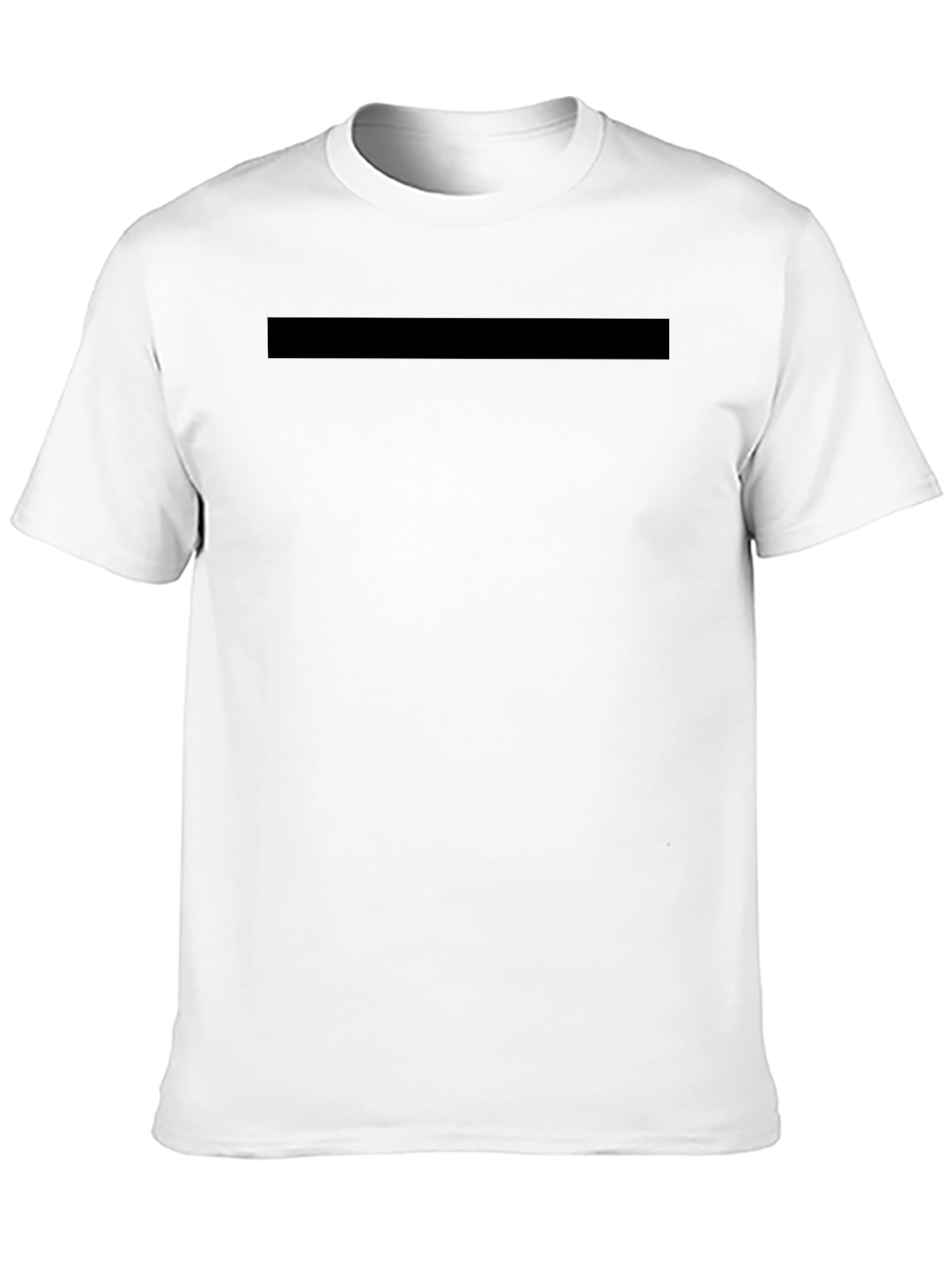 Mens Solid Black Crew Neck T-Shirt