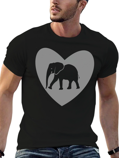 Elephant Heart Graphic Tee - Black