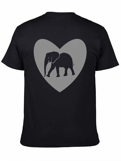 Elephant Heart Graphic Tee - Black