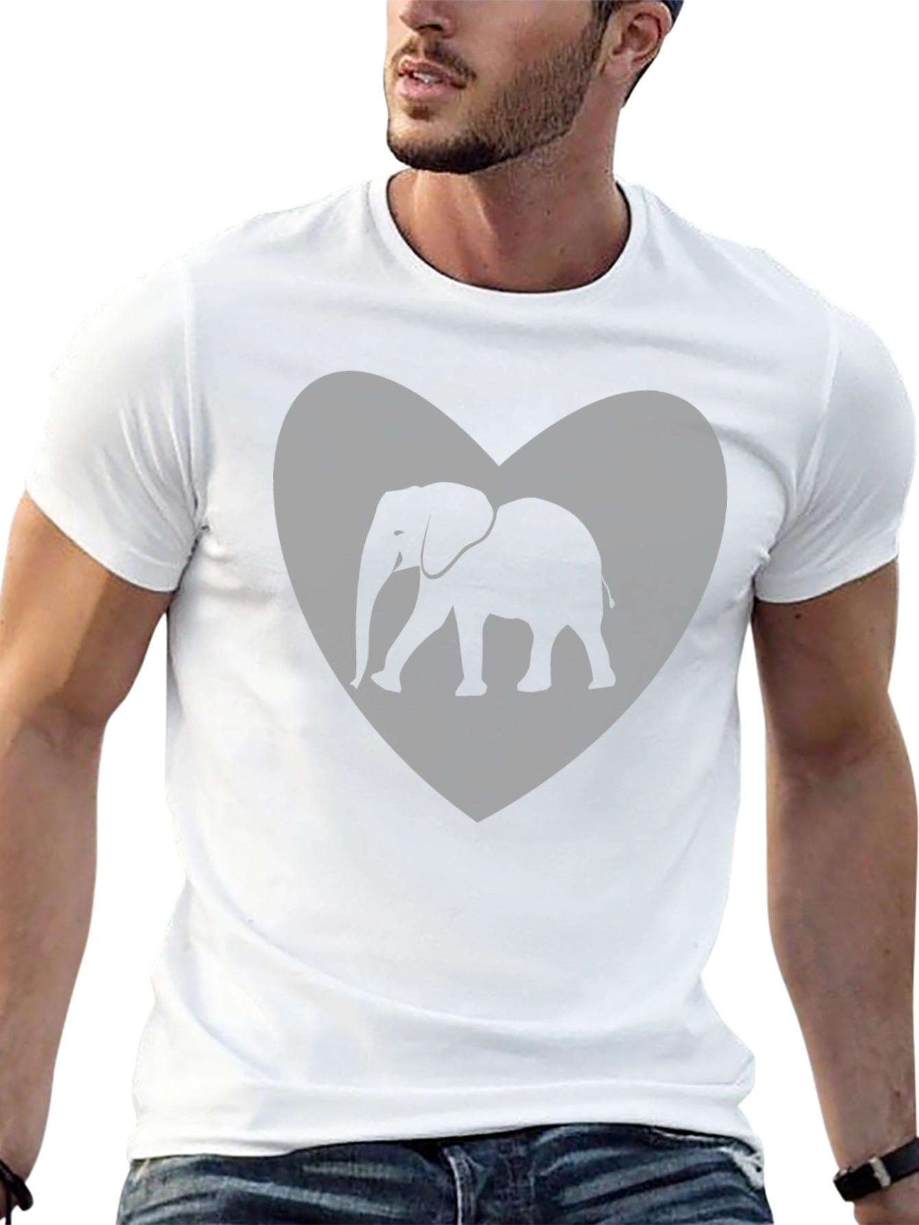 Elephant Heart Graphic Tee - Black