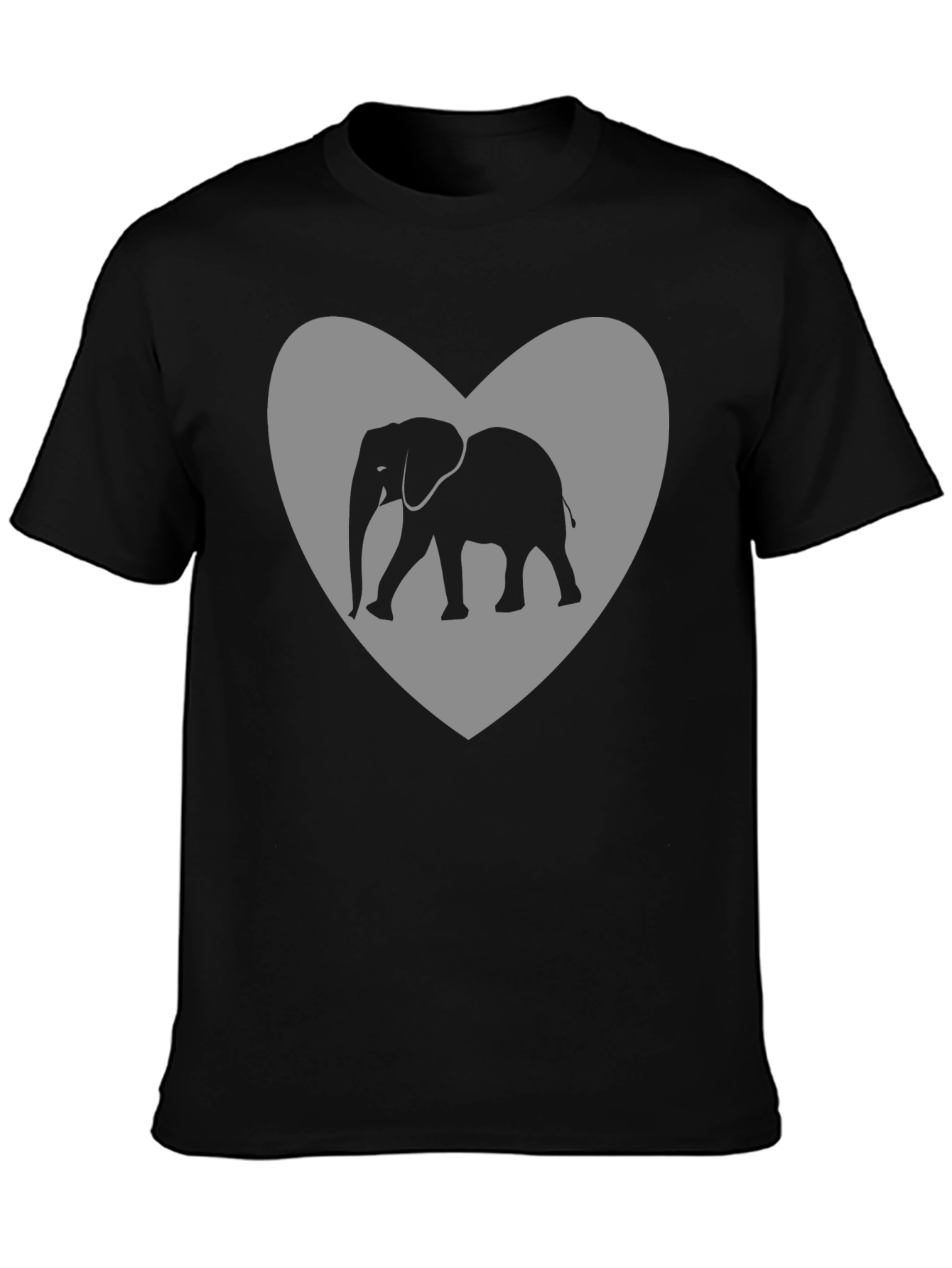 Elephant Heart Graphic Tee - Black