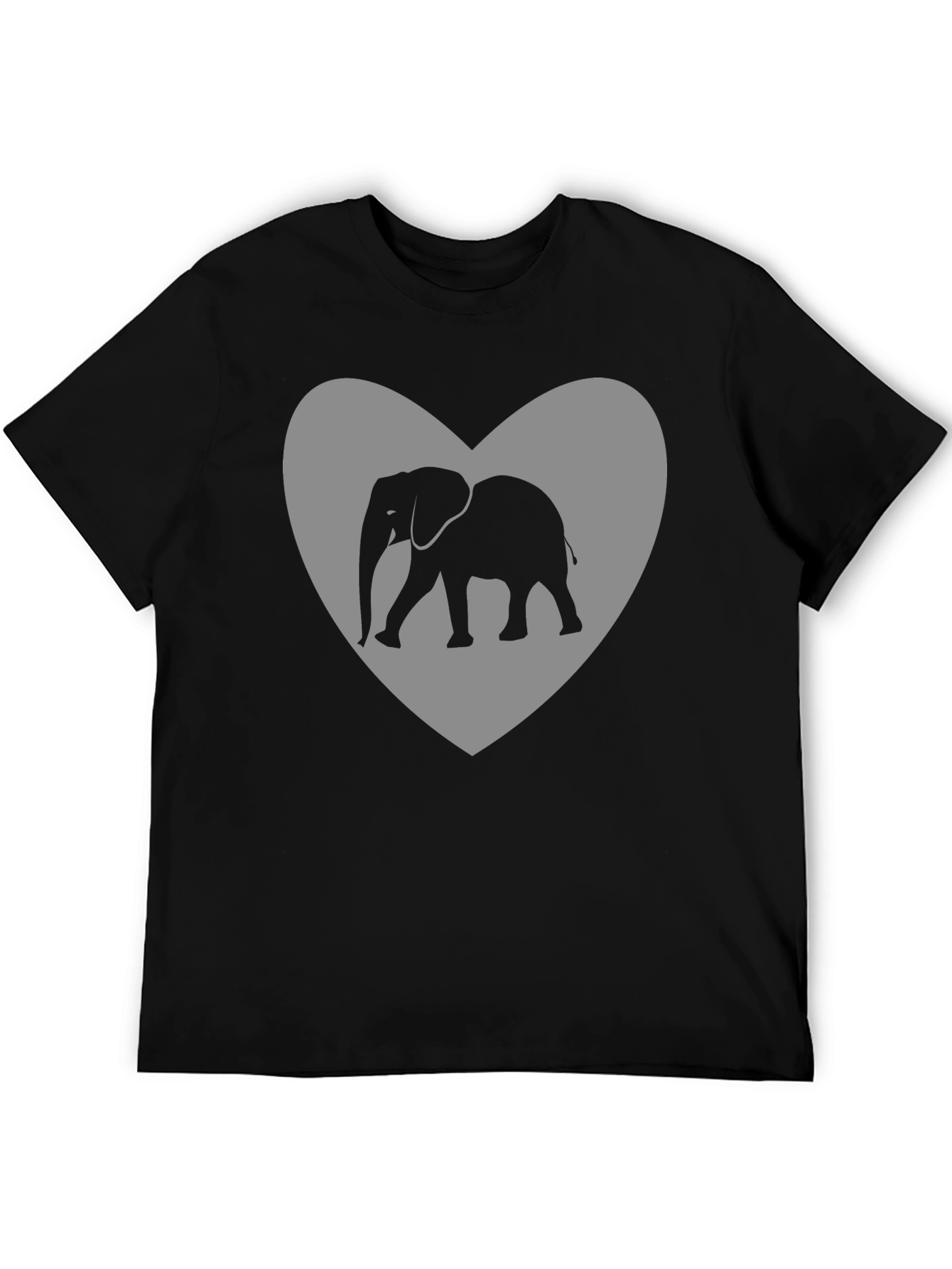 Elephant Heart Graphic Tee - Black