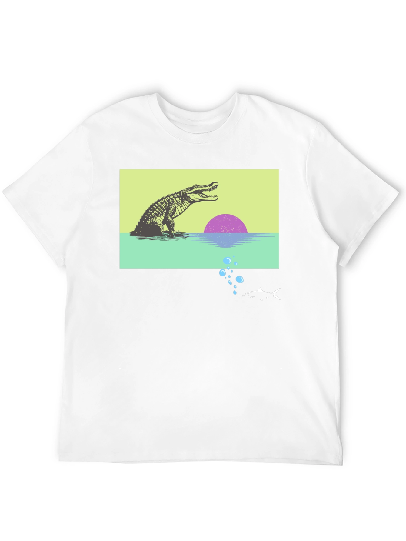 Retro Gator Sunset Graphic Tee