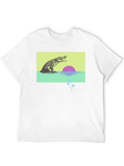 Retro Gator Sunset Graphic Tee